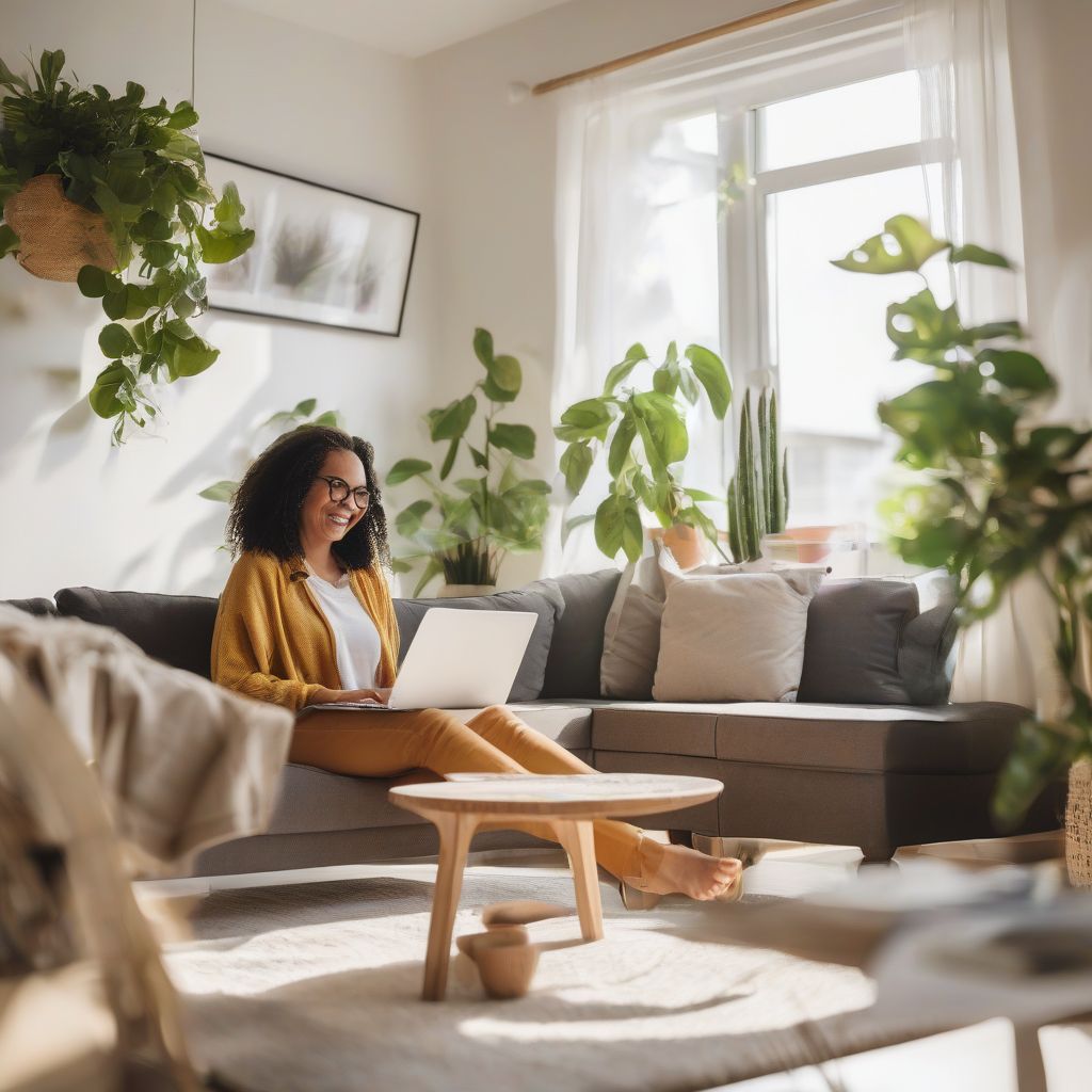 Smiling Remote Worker